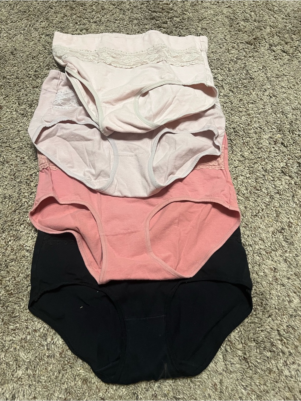 Everyday Cotton Briefs Trio - Pink, Light Pink & Black
